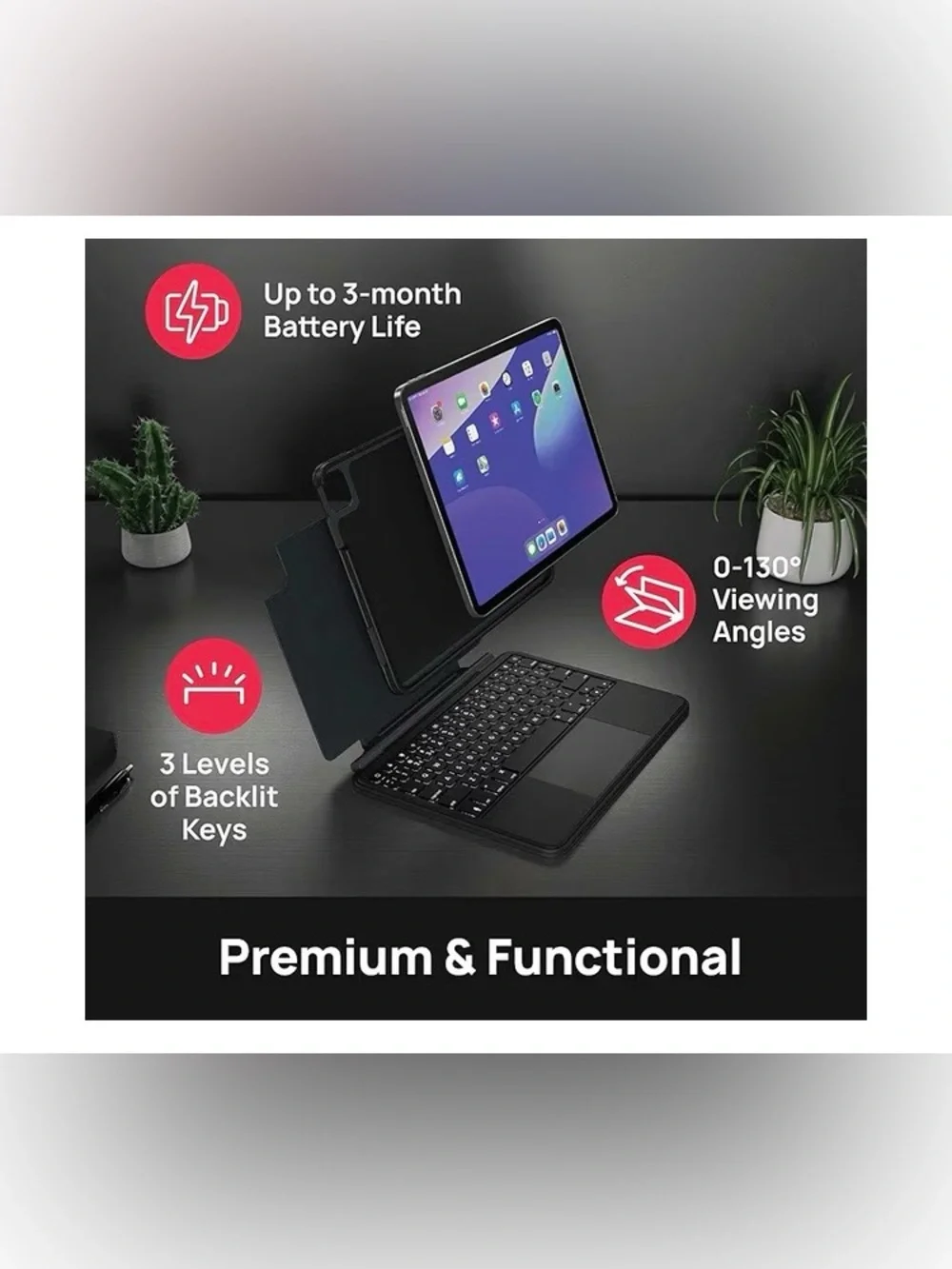 Brydge Air MAX+ Wireless Keyboard Case with Trackpad for iPad Air 11